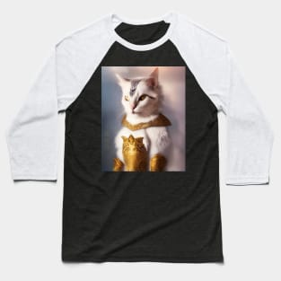 Golden armor knight cat: Snow Baseball T-Shirt